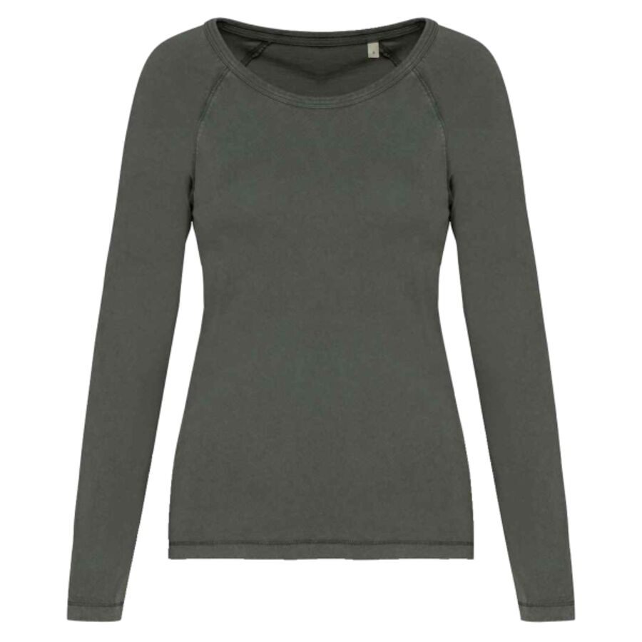 Native Spirit Ladies Raglan Long Sleeve Washed T-Shirt Thumbnail