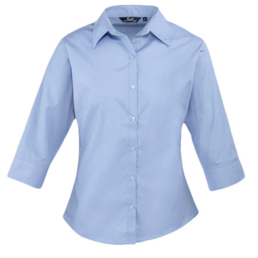 Women's ¾ sleeve poplin blouse Thumbnail