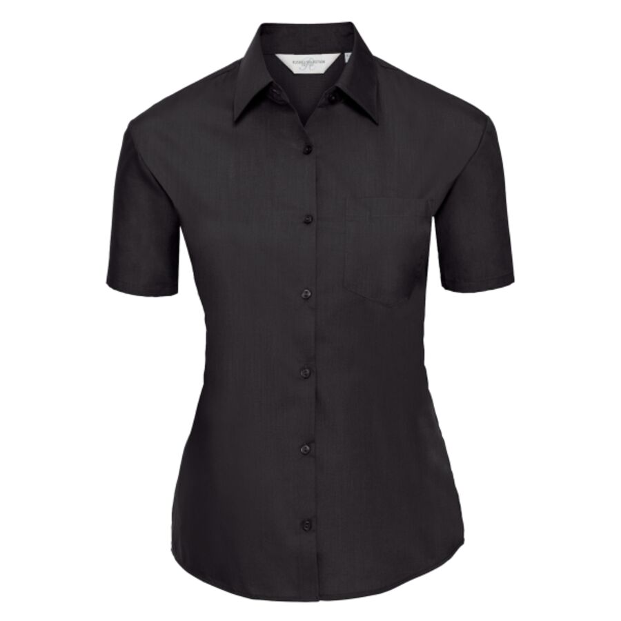 Women's short sleeve polycotton easycare poplin shirt Thumbnail