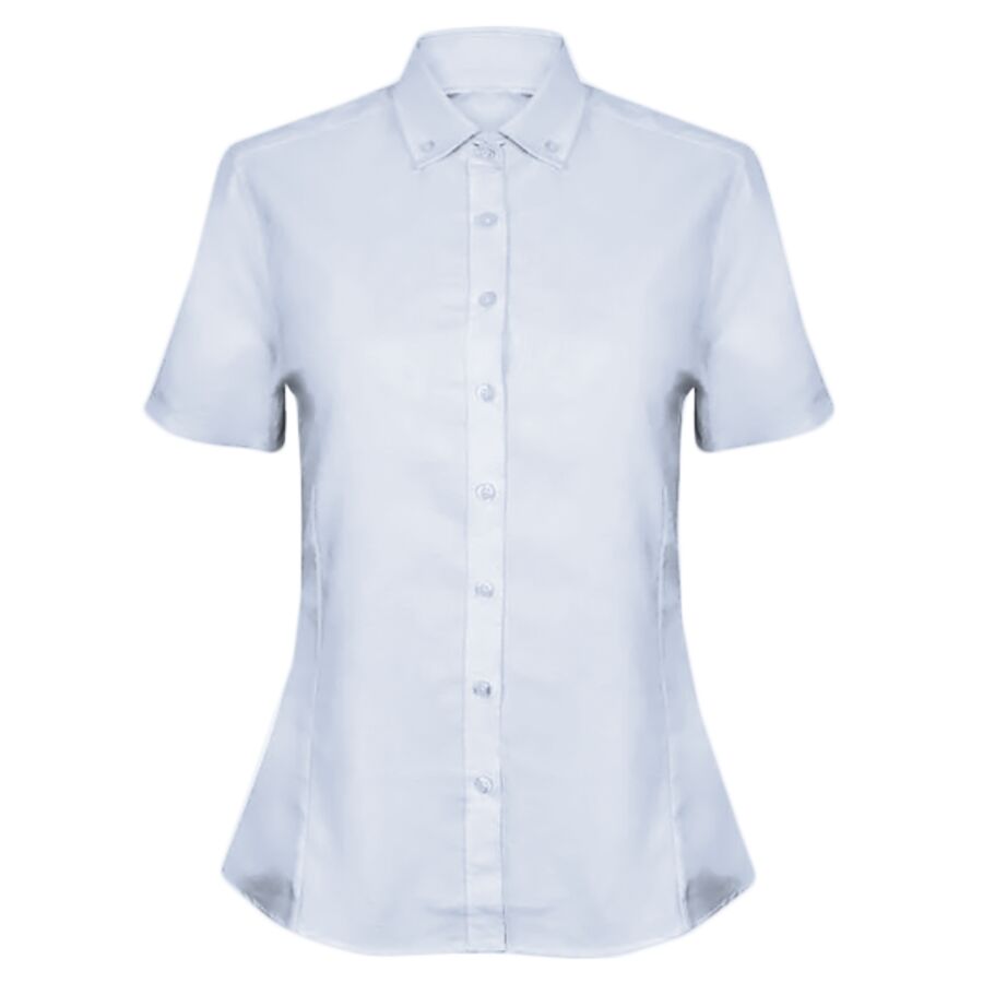 Women's modern short sleeve Oxford shirt Thumbnail