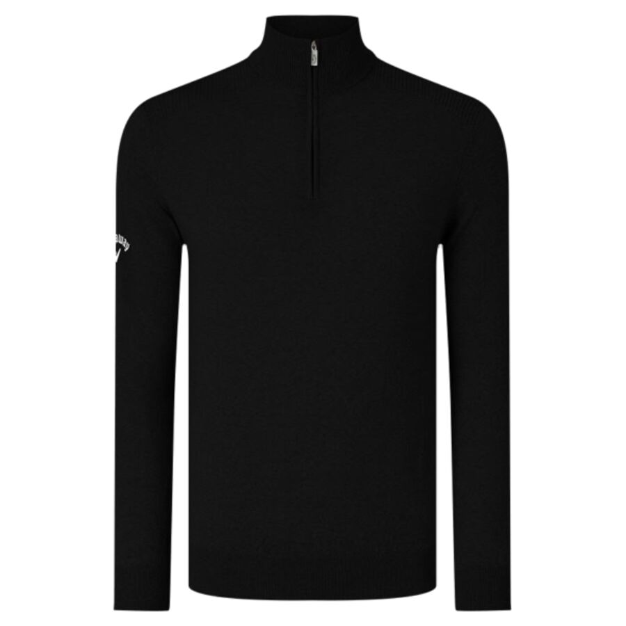 Ribbed ¼ zip Merino sweater Thumbnail