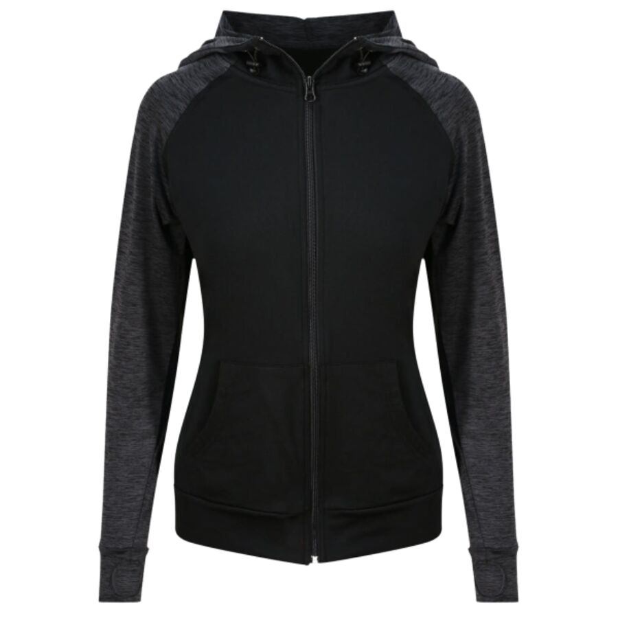 Women's cool contrast zoodie Thumbnail