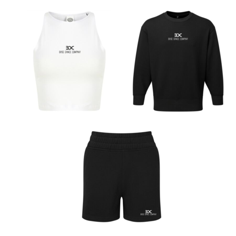 Base Dance Company Crop Top/Sweatshirt/Jogger Shorts Set Thumbnail
