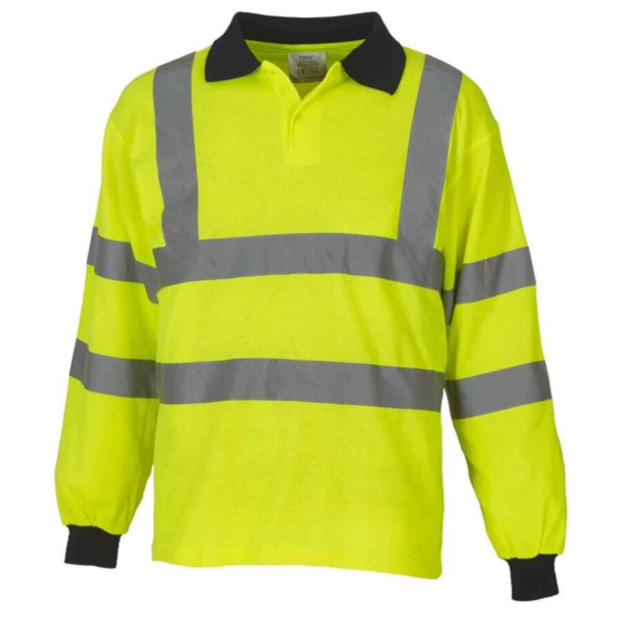 Hi-vis long sleeve polo (HVJ310) Thumbnail
